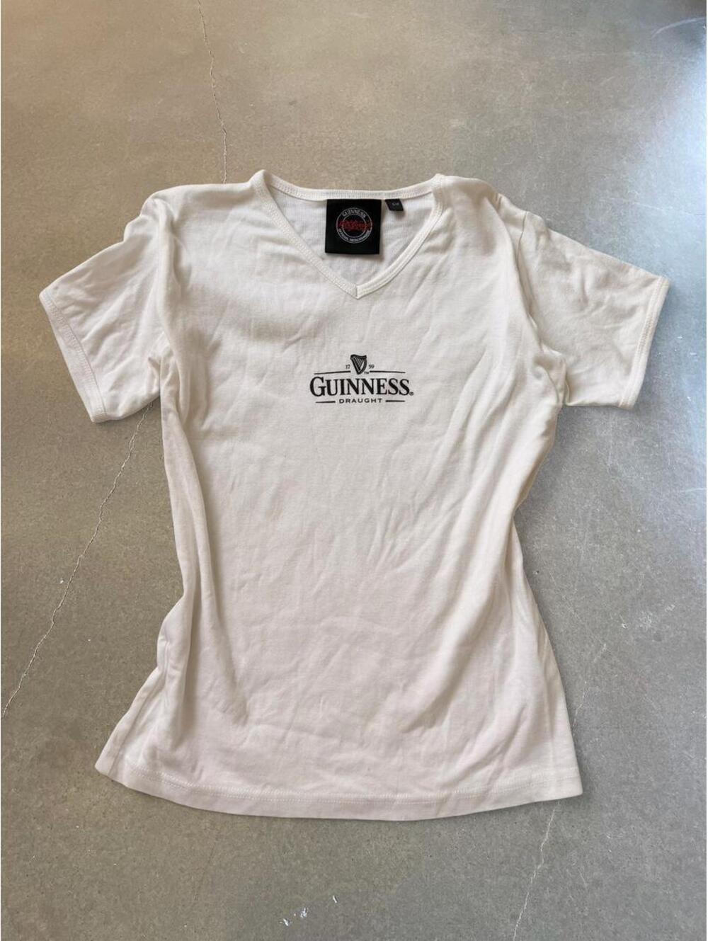 Guinness Official Merchandise Vintage Y2K V-Neck T-Shirt | Women’s S/M